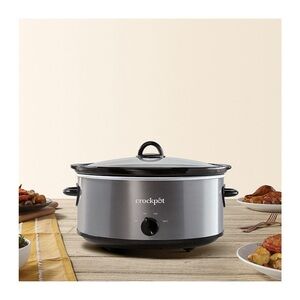 Charcoal 7 Quart Slow Cooker with Glass Lid